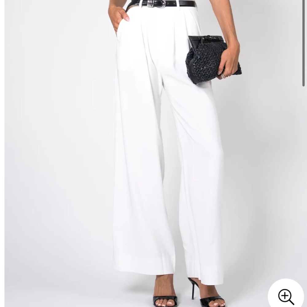 New | Nonchalant Fabi Wide Leg Pant - White Medium